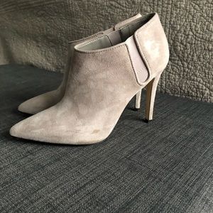 Ivanka gray suede pointed toe ankle boots